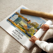 New Haven Connecticut Poster, Aquarell, Maßgeschne Poster