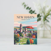 New Haven Connecticut Postkarte (Stehend Vorderseite)