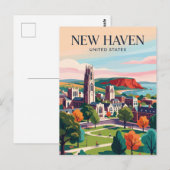 New Haven Connecticut Postkarte (Vorne/Hinten)