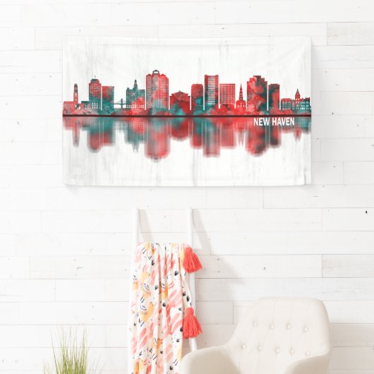 New Haven Connecticut Skyline Banner (Insitu)