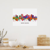 New Haven Connecticut Skyline Poster (Küche)