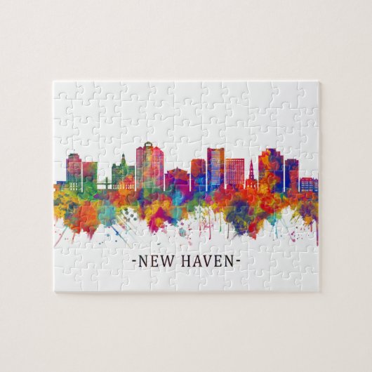 New Haven Connecticut Skyline Puzzle (Horizontal)