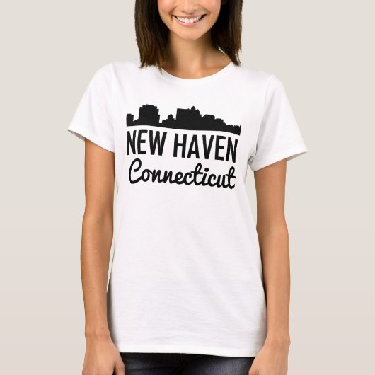 New-Haven Connecticut Skyline T-Shirt (Vorderseite)