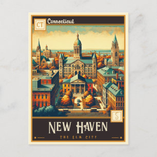 New Haven, Connecticut Vintage Postkarte