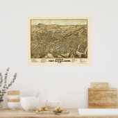 New Haven, CT Panoramic Map - 1879 Poster (Küche)