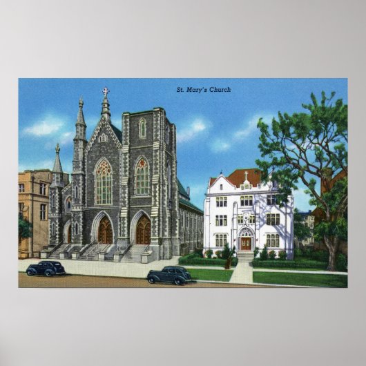 New Haven, CTExterior View of St. Mary's Poster (Vorne)
