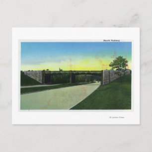 New Haven, CTView von Merritt Parkway Postkarte