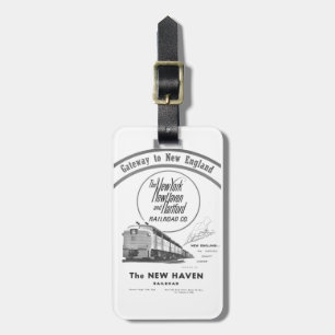 New-Haven Eisenbahn-Zugang nach Neu-England 1950 Gepäckanhänger