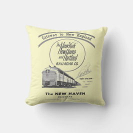 New-Haven Eisenbahn-Zugang nach Neu-England 1950 Kissen