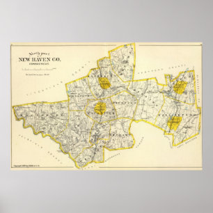 New Haven Landkreis Connecticut Poster