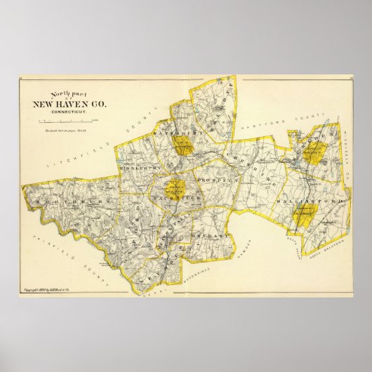 New Haven Landkreis Connecticut Poster (Vorne)