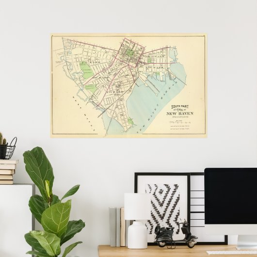 New Haven Map Poster (Heimbüro)