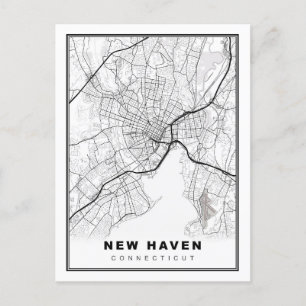 New Haven Map Postkarte