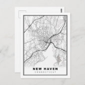 New Haven Map Postkarte (Vorne/Hinten)