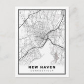 New Haven Map Postkarte (Vorderseite)