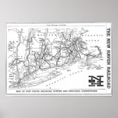 New Haven Railroad 1956 Map Poster (Vorne)