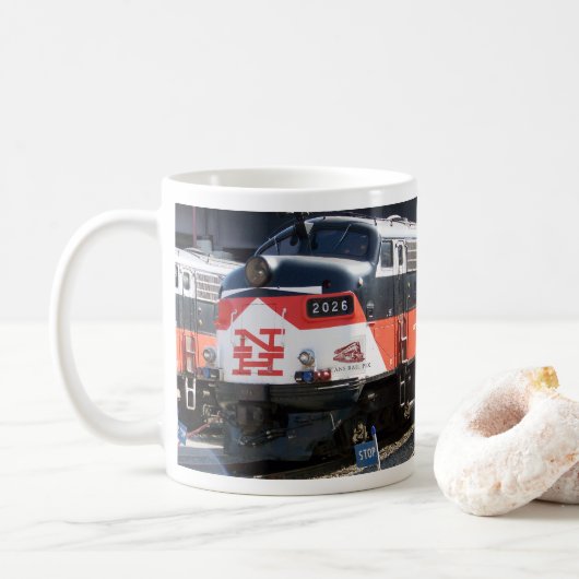 New Haven Railroad ( C- DOT ) FL 9M 2026 Kaffee Kaffeetasse (Mit Donut)