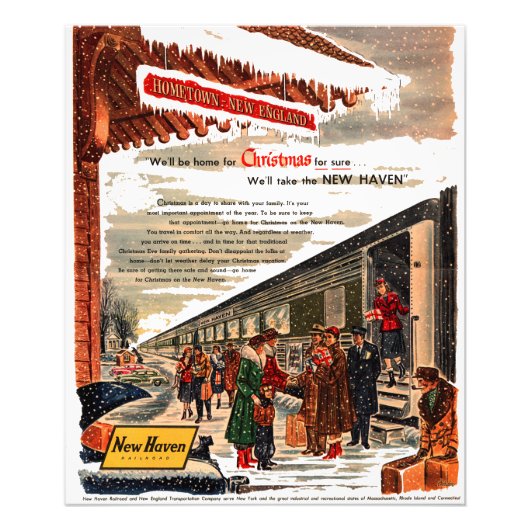 New Haven Railroad Christmas 1947 Fotodruck (Vorne)