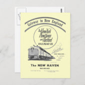New Haven Railroad-Gateway nach New England 1950 Postkarte (Vorne/Hinten)