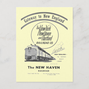 New Haven Railroad-Gateway nach New England 1950 Postkarte