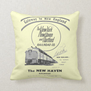 New Haven Railroad-Tor zu Neuengland 1950 Kissen