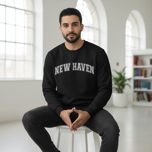 NEW HAVEN University Style Sweater Uni Sweatshirt