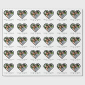 New Heart Foto Picture Wedding Geschenkpapier (Flach)