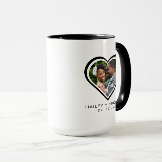 New Heart Foto Picture Wedding Tasse (VorderseiteRechts)