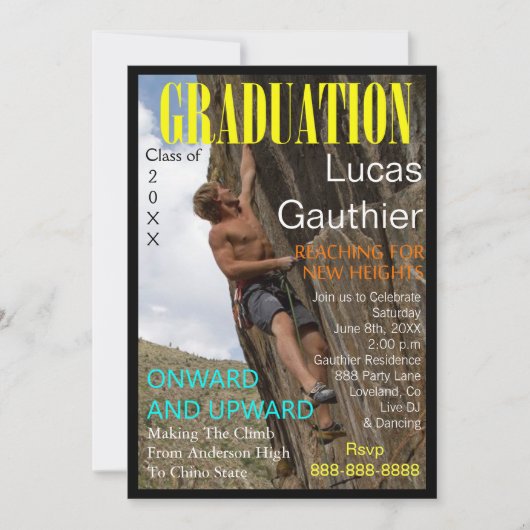 New Heights Abschluss Magazine Cover Einladung (Vorderseite)