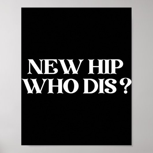 New Hip Who Dis Black Modern Clic V-neck Poster (Vorne)