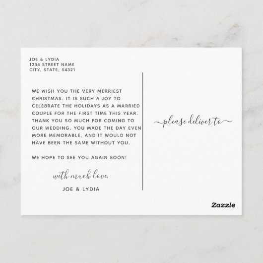 New Holiday New Years Foto Postkarte (Rückseite)