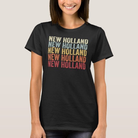 New Holland Pennsylvania New Holland PA Retro Vint T-Shirt (Vorderseite)