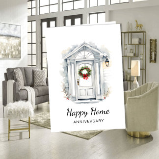 New Home Anniversary Card | Real Estate Agent Karte