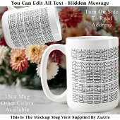New Home Custom Address Hidden Message Modern Kaffeetasse