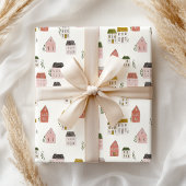 New Home Fun Floral  Geschenkpapier Set