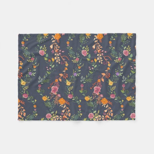 New Home Gift Simple Floral Pattern Fleecedecke (Vorderseite (Horizontal))