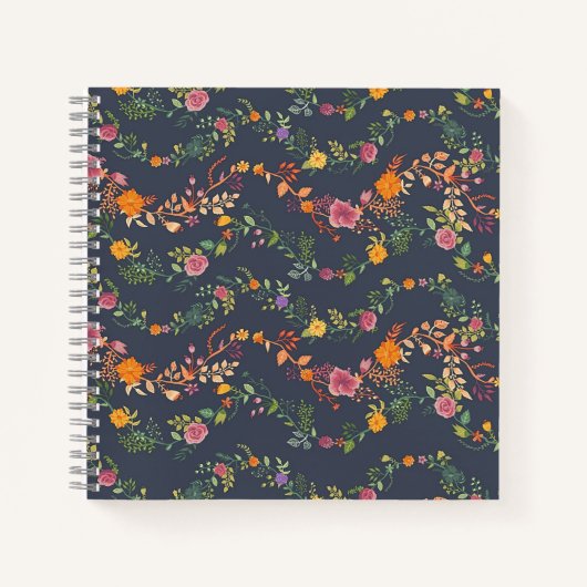 New Home Gift Simple Floral Pattern Notizblock (Vorderseite)