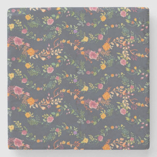 New Home Gift Simple Floral Pattern Steinuntersetzer