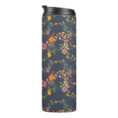 New Home Gift Simple Floral Pattern Thermosbecher (Nach rechts gedreht)