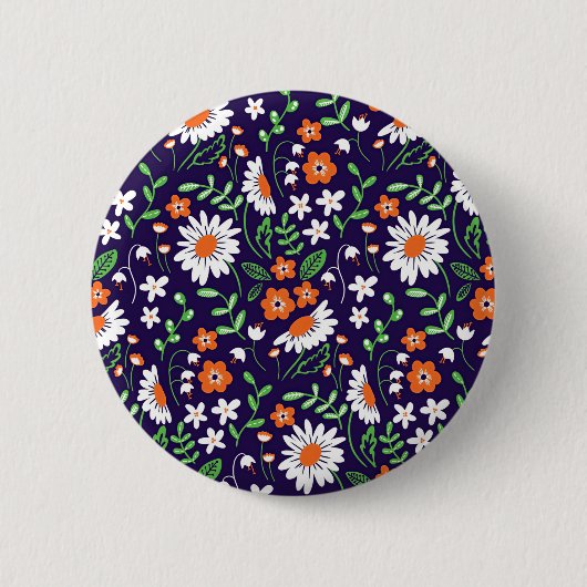 New Home Gift Simple Flowers Button (Vorderseite)