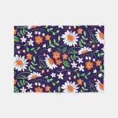 New Home Gift Simple Flowers Fleecedecke (Vorderseite (Horizontal))