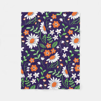 New Home Gift Simple Flowers Fleecedecke