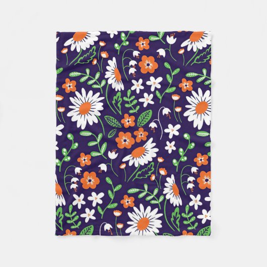New Home Gift Simple Flowers Fleecedecke (Vorderseite)