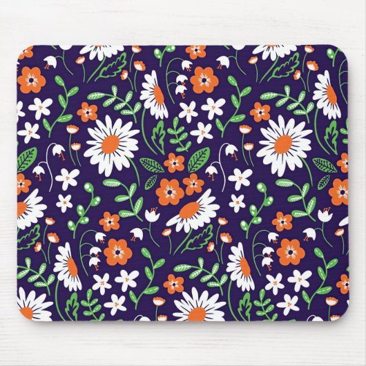 New Home Gift Simple Flowers Mousepad (Vorne)