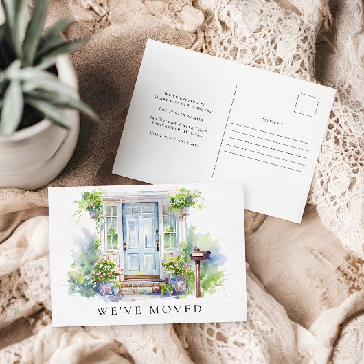 New Home Moving Announcement Change of Address Postkarte