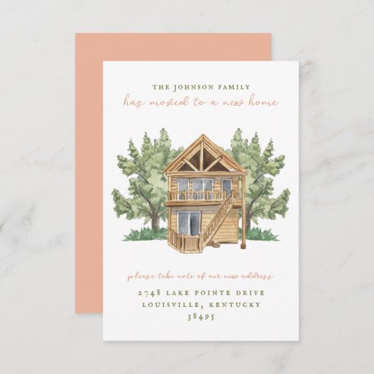 New Home Moving Announcement Einladung (Vorne/Hinten)