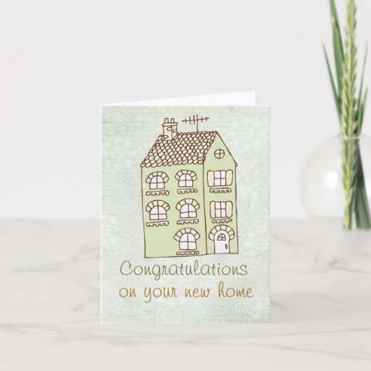 NEW HOME NOTE CARD KARTE (Vorderseite)