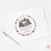 New Home Return Address Christmas Holiday Sticker (Umschlag)