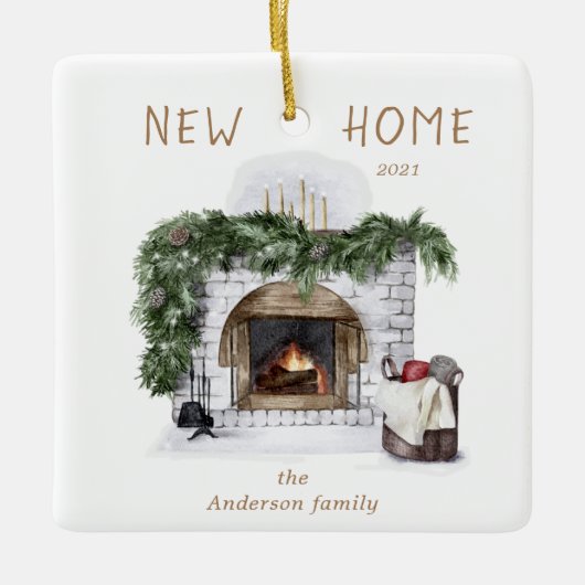 NEW HOME RUSTIC FIREPLACE Foto von Ceramic Ornamen Keramikornament (Vorderseite)