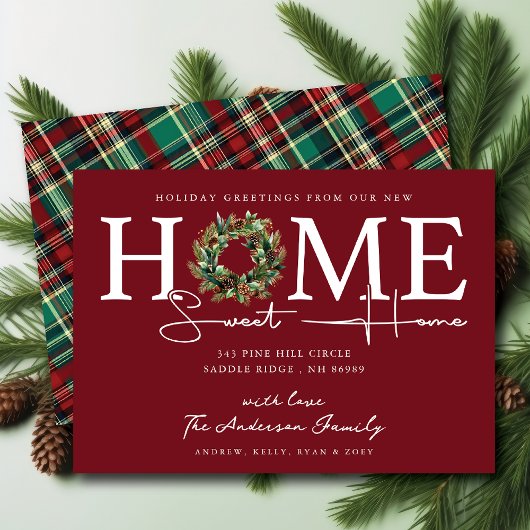 New Home Sweet Home Holiday Moving Announcement Einladung